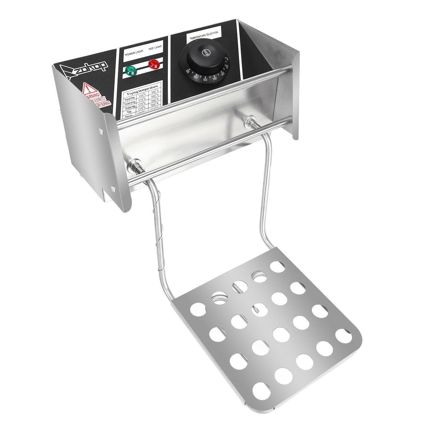 ZOKOP 6L 2500W Electric Deep Fryer Commercial Restaurant Basket Single Tank