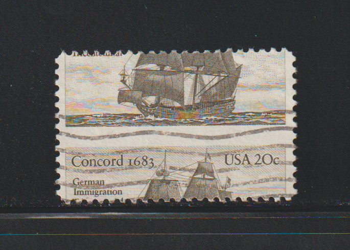 US EFO ERROR Stamps: #2040 Concord, Ship: Big  Misperf. Postally Used!