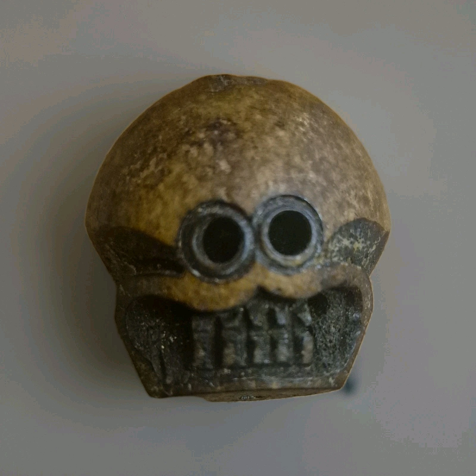 Rare Large Tibetan Kapala Citipati Bead - Relic