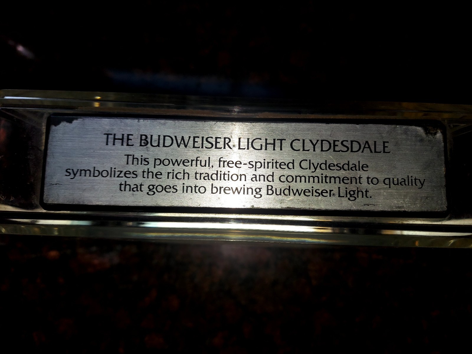 BUDWEISER Light Vintage Clydesdale Light 1982 beer *** WORKS ***