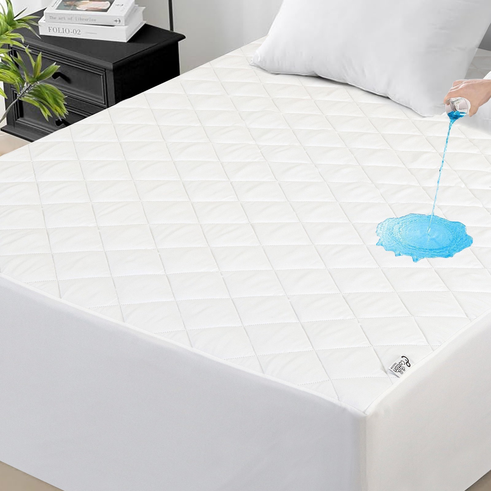 Waterproof Mattress Protector Deep Pocket Breathable Fitted Bed Cover All Sizes