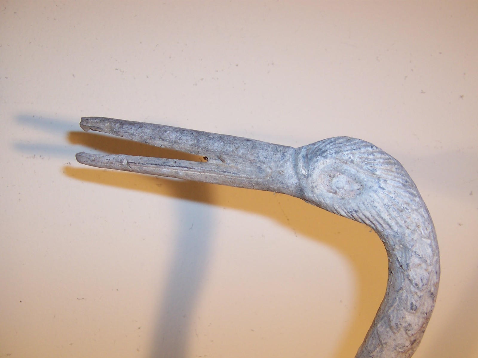 Vintage Weathered Aluminum Egret Crane Bird Garden Pond Statues