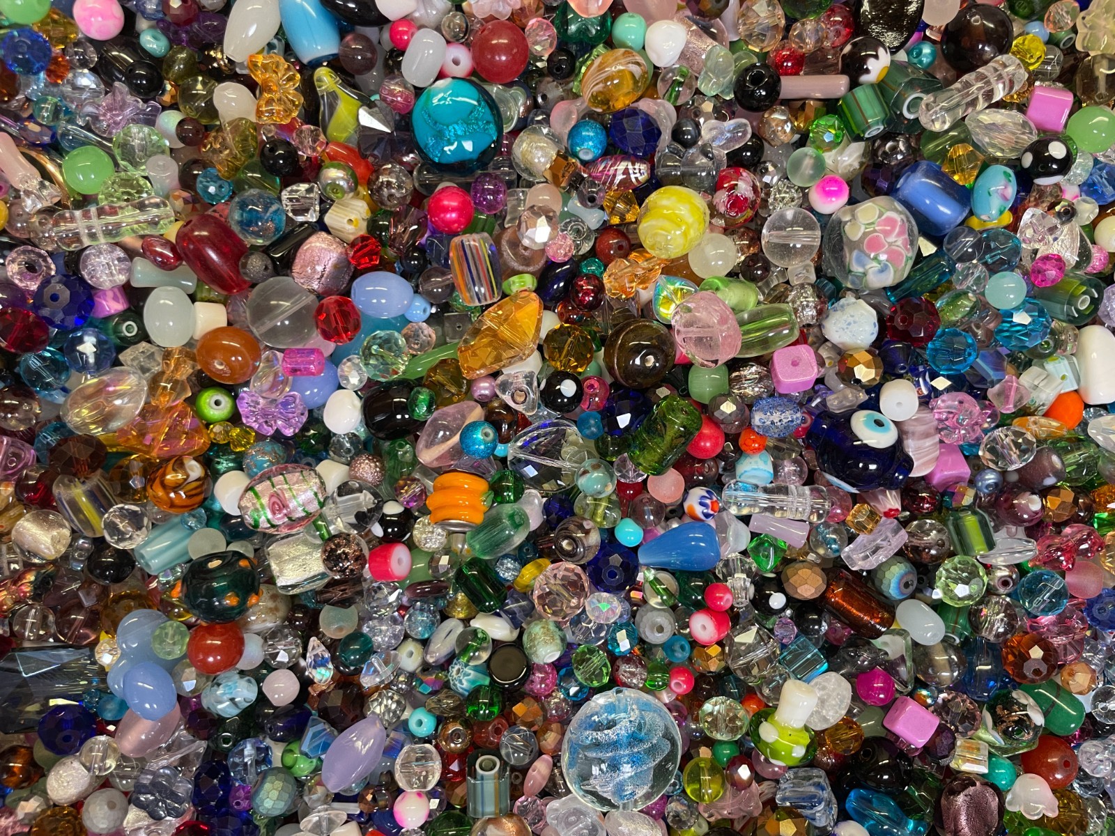 *~200~💕Piece Glass Loose Beads*7oz+ Bulk Mixed Lot #2 Craft Jewelry!!!😀*