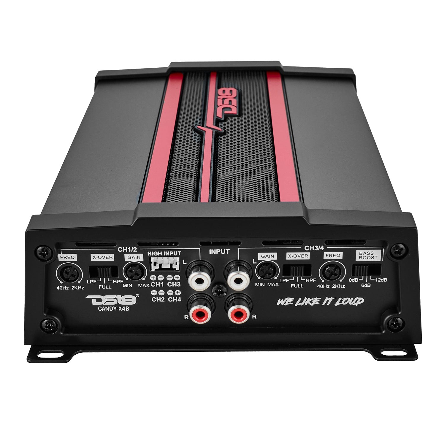 DS18 CANDY-X4B Compact Full-Range Class D 4-Channel Amplifier 1600 Watts