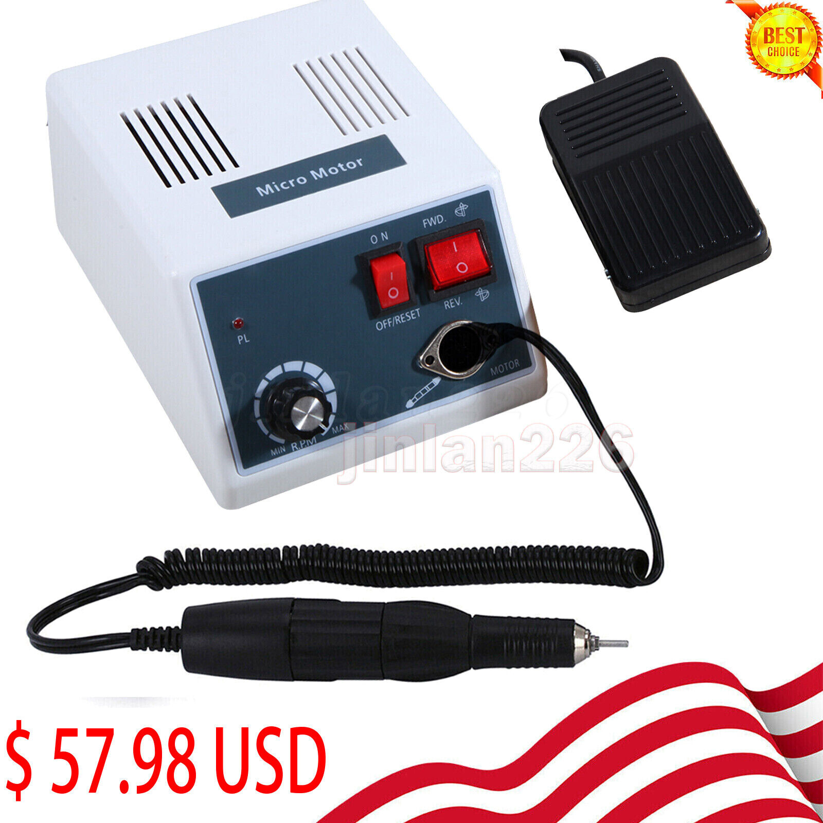 Dental Lab Marathon Electric Micromotor Polishing Unit + 35K rpm Motor Handpiece