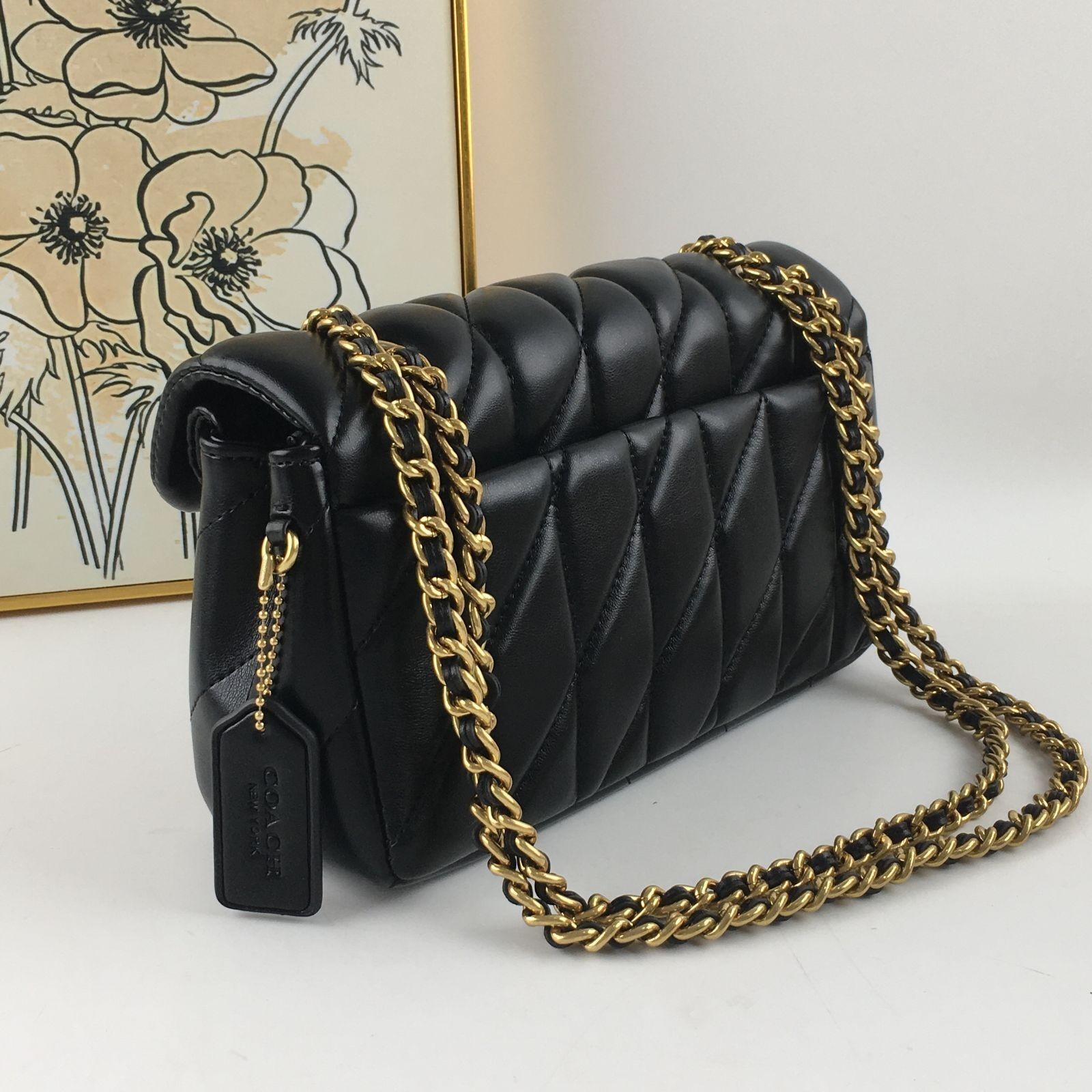 COACH Tabby Shoulder Bag 26 Quilted CP150 Black Nappa Leather Outlet New