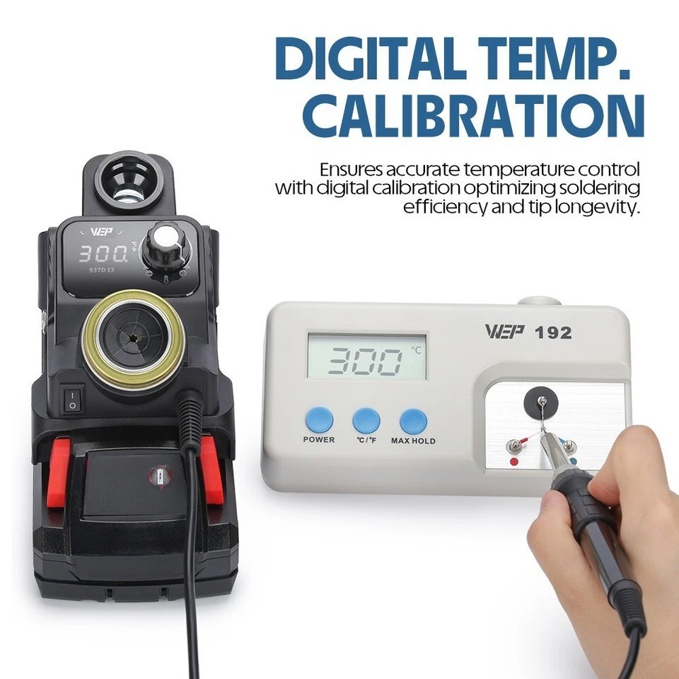WEP 937D-I Cordless Digital Soldering Iron Station for Milwaukee 18V Battery