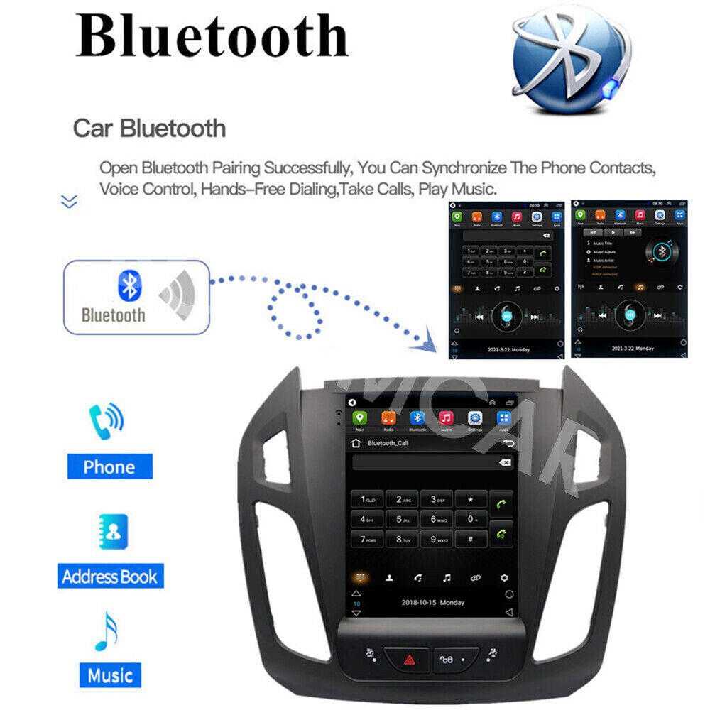 Fit For Ford Transit Connect 2014-2018 For Carplay Stereo Car Radio BT FM W/CAM
