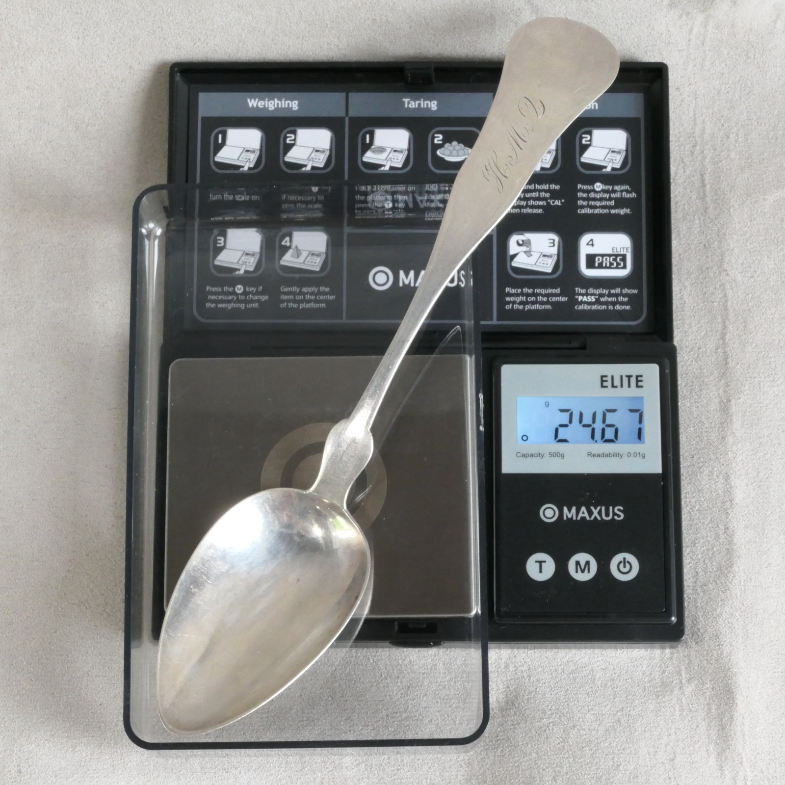 American Coin Silver Spoon REED & SLADER Nashua NH 8” : 24.6g