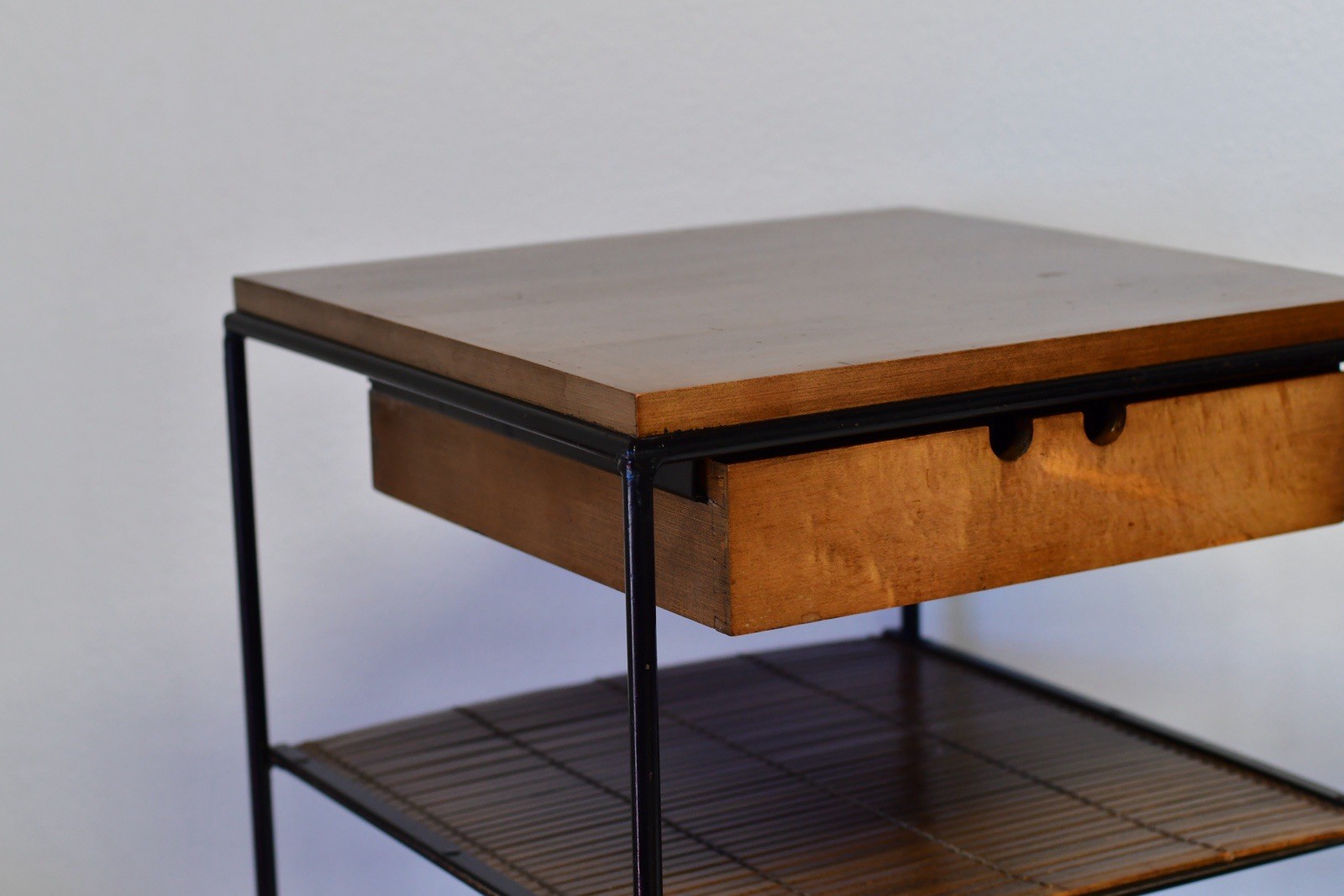 Mid Century Modern Pair of PAUL MCCOBB Wrought Iron PLANNER GROUP End Tables