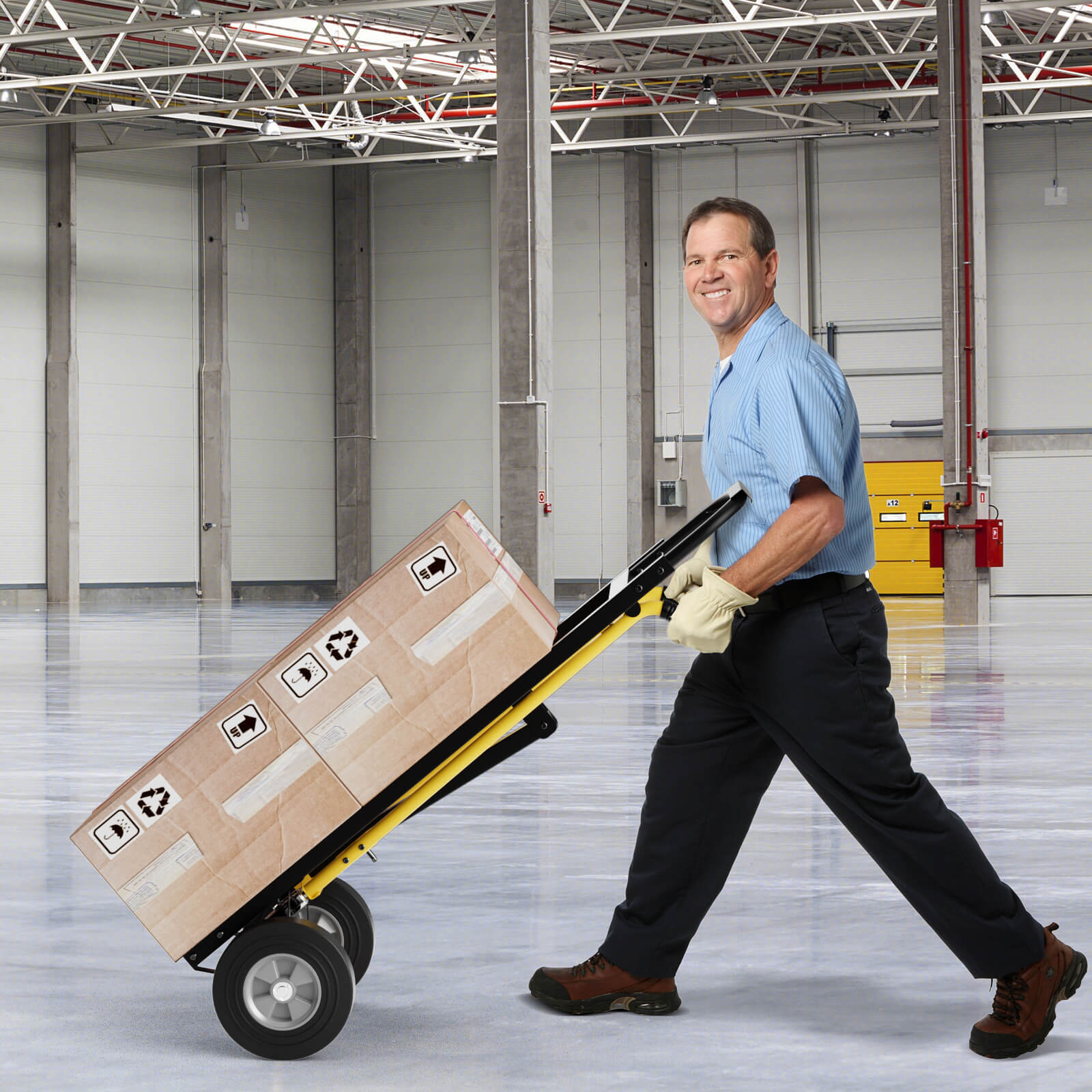 3-in-1 Convertible Hand Truck with 4 Rubber Wheels 1000 lbs Max Load Capacity