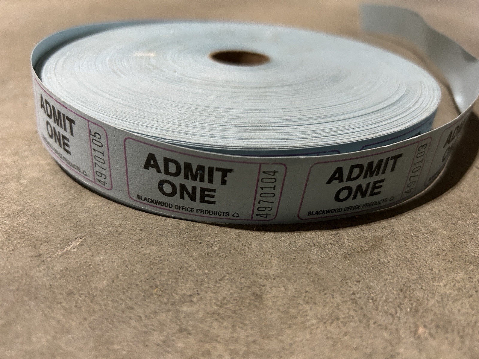 Admit One Ticket 1 Roll Tickets Carnival Fun Fair Festival Raffle