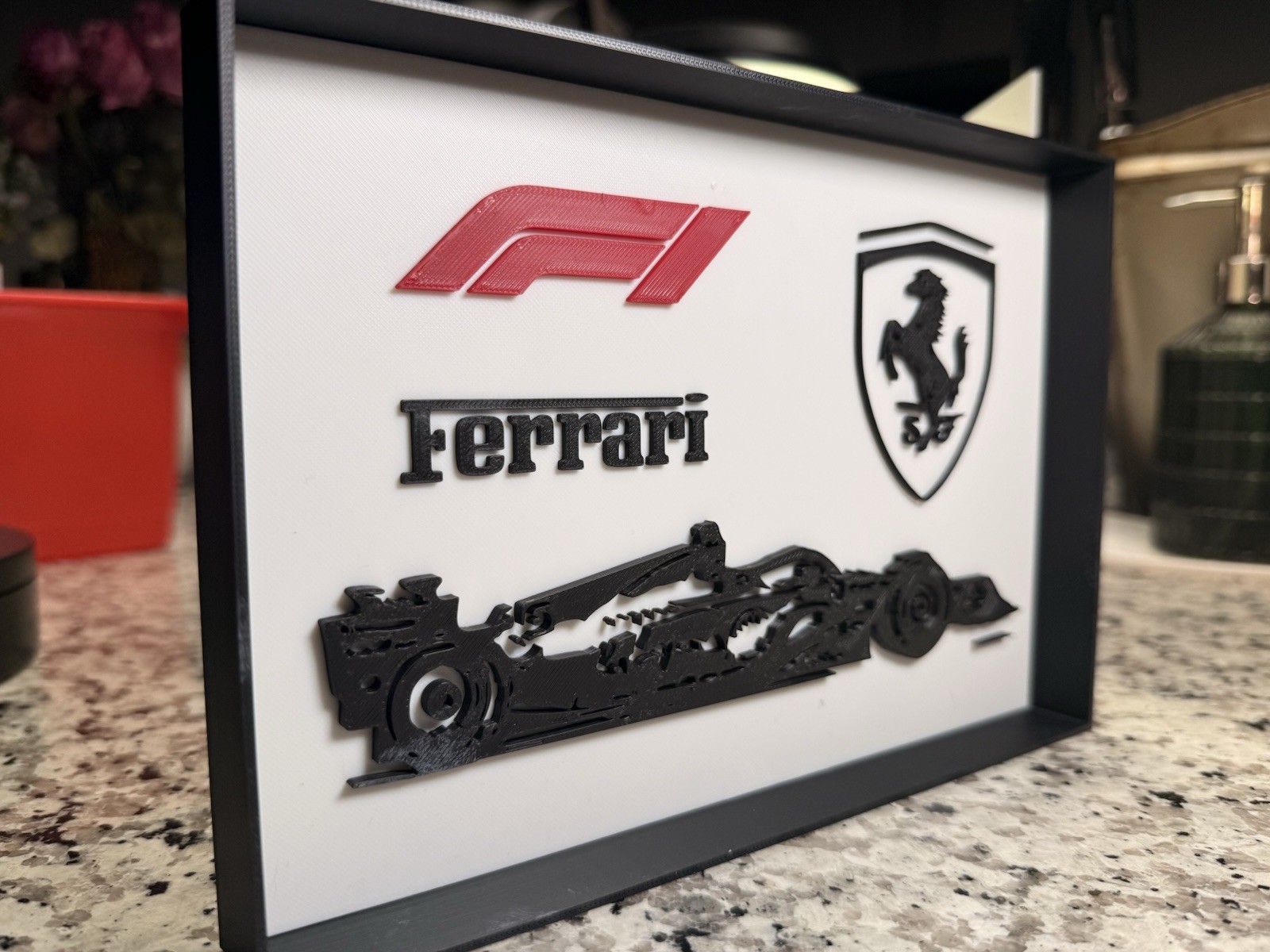 Ferrari F1 Scuderia 3D Art Sign Decor For Wall Or Desk Ferrari F1 Collector Fan
