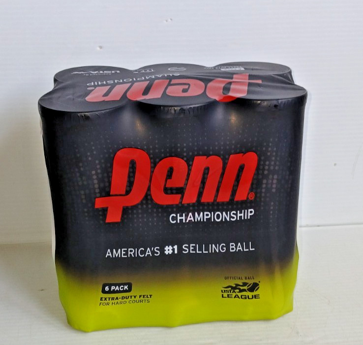 Penn Championship Extra-Duty For Hard Court Tennis Ball Pack 6 Cans 18 Balls New