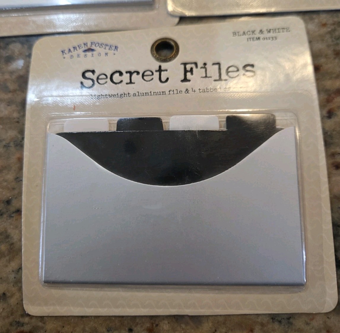 Karen Foster "Secret Files" lightweight aluminum file and tabbed Journaling