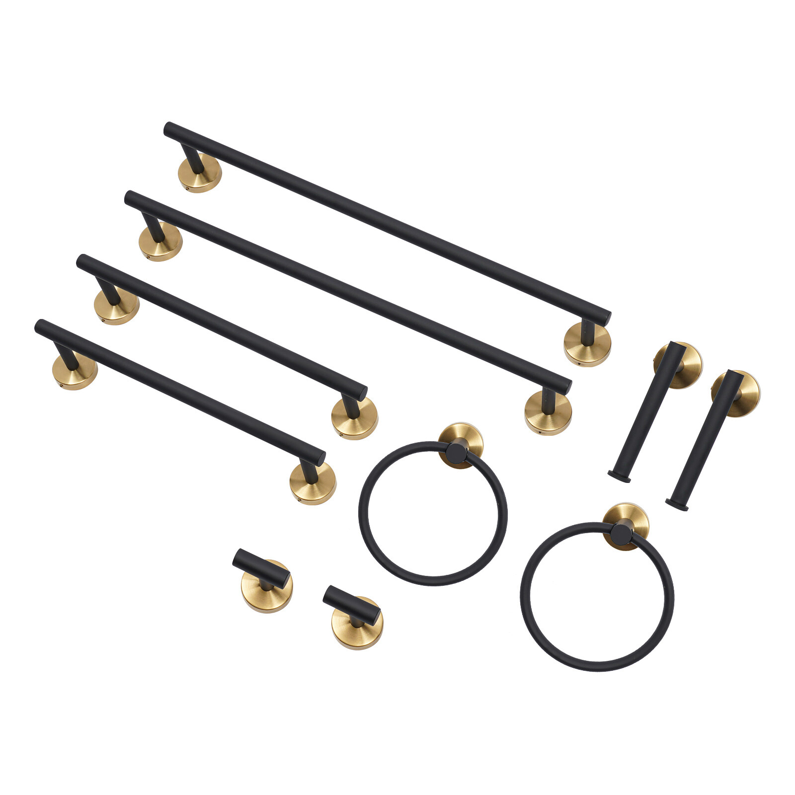 10 PCS Bathroom Hardware Set Stainless Steel Bathroom Accessory Set Towel Racks