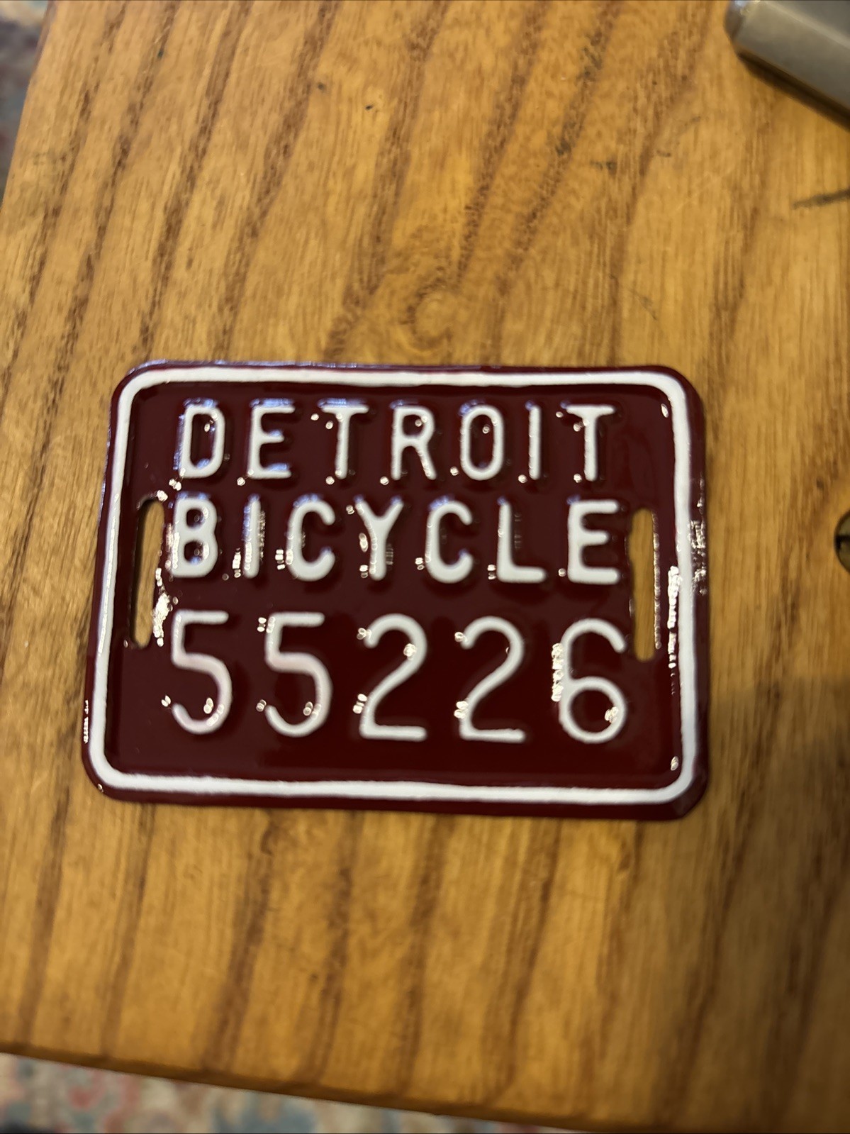 Vintage Detroit Bicycle License Plate 1960s Eater New Or Restored