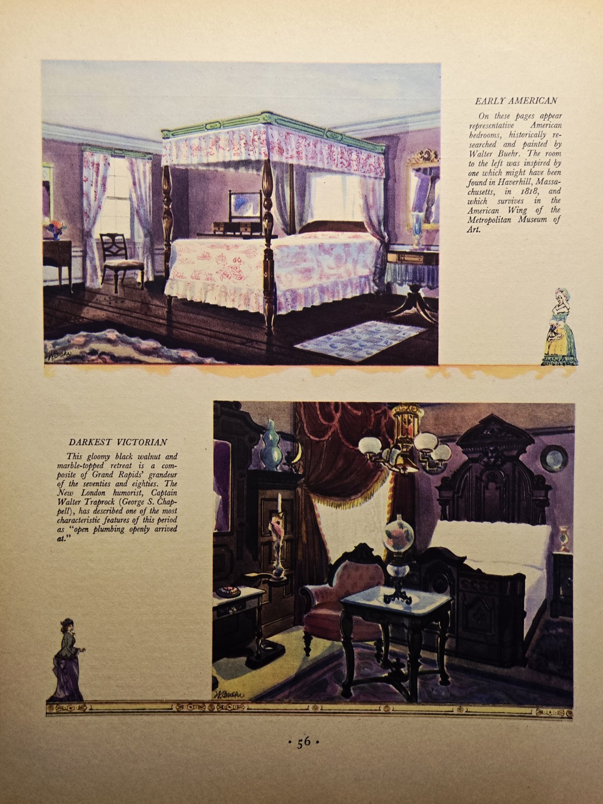 1930 The Bed Significant Magazine Article Beautiful Illustrated Eras Simmons