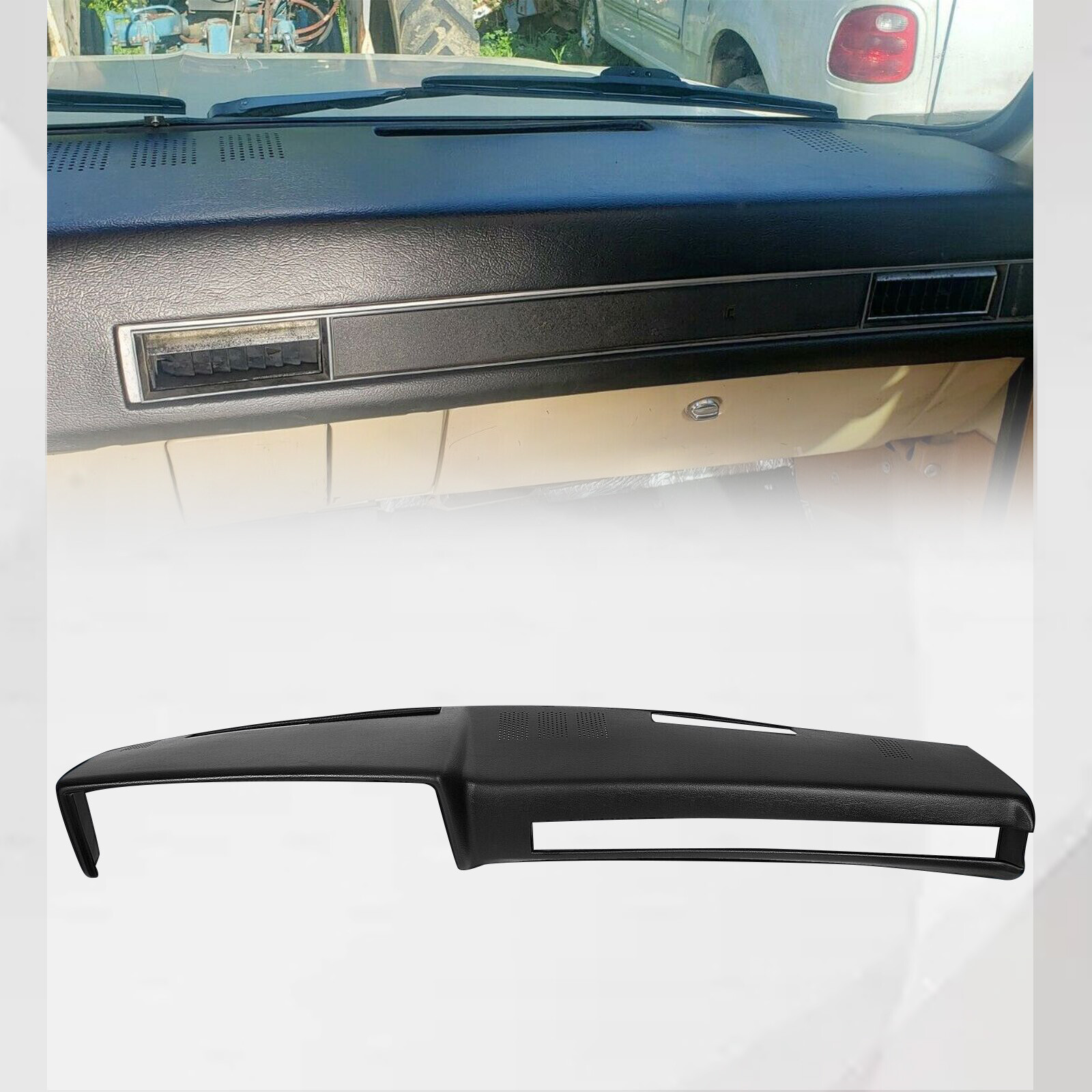 BLK Dash Cover Cap FOR 1981-87 Chevy GMC Full Size Pickup 1981-91 Chevy GMC SUV
