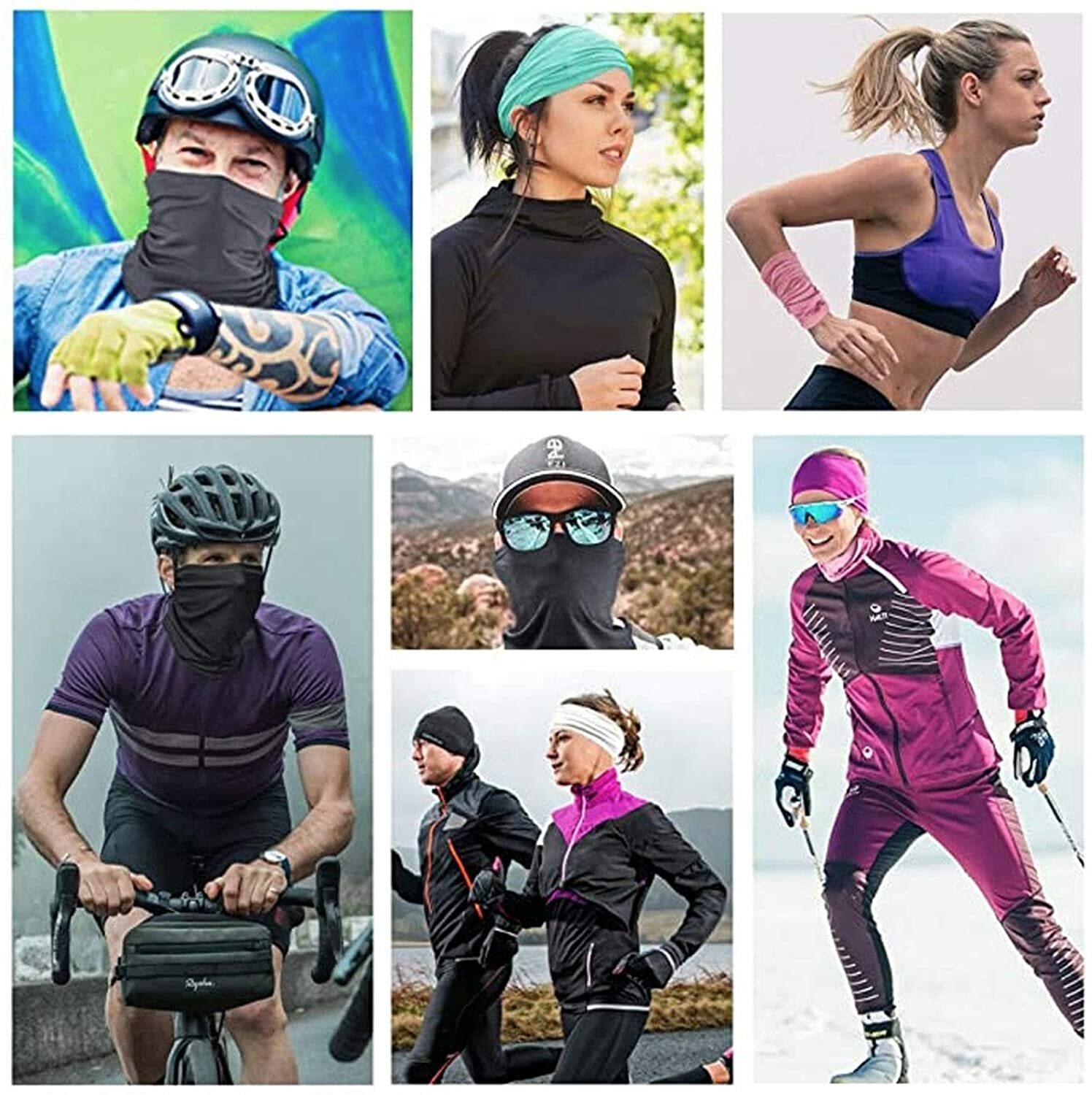 Face Mask Balaclava Scarf Neck Fishing Shield Sun Gaiter UV Headwear 100 Styles