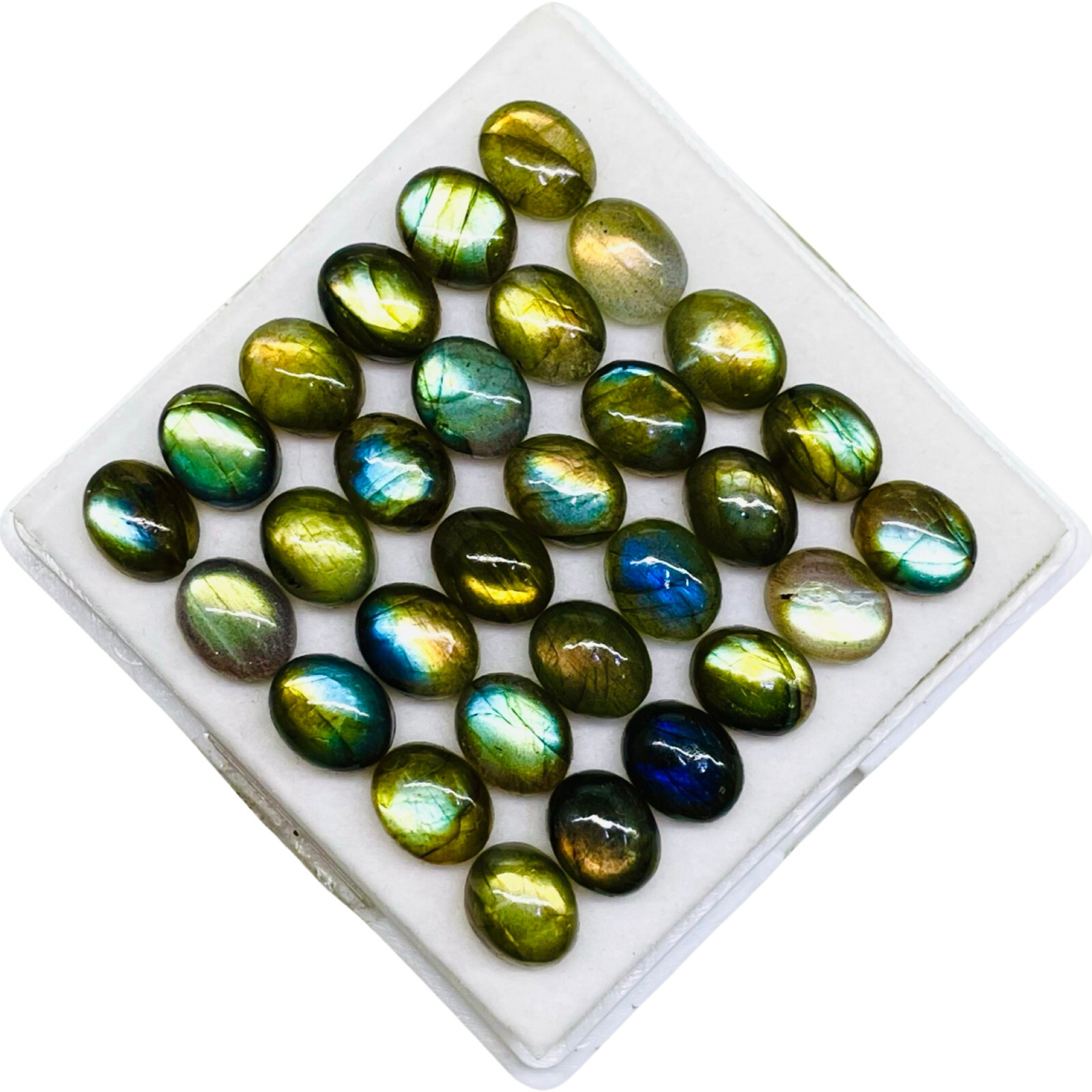 30 Pcs Natural Labradorite 10x8mm Oval Flashy Loose Gemstones Wholesale Lot