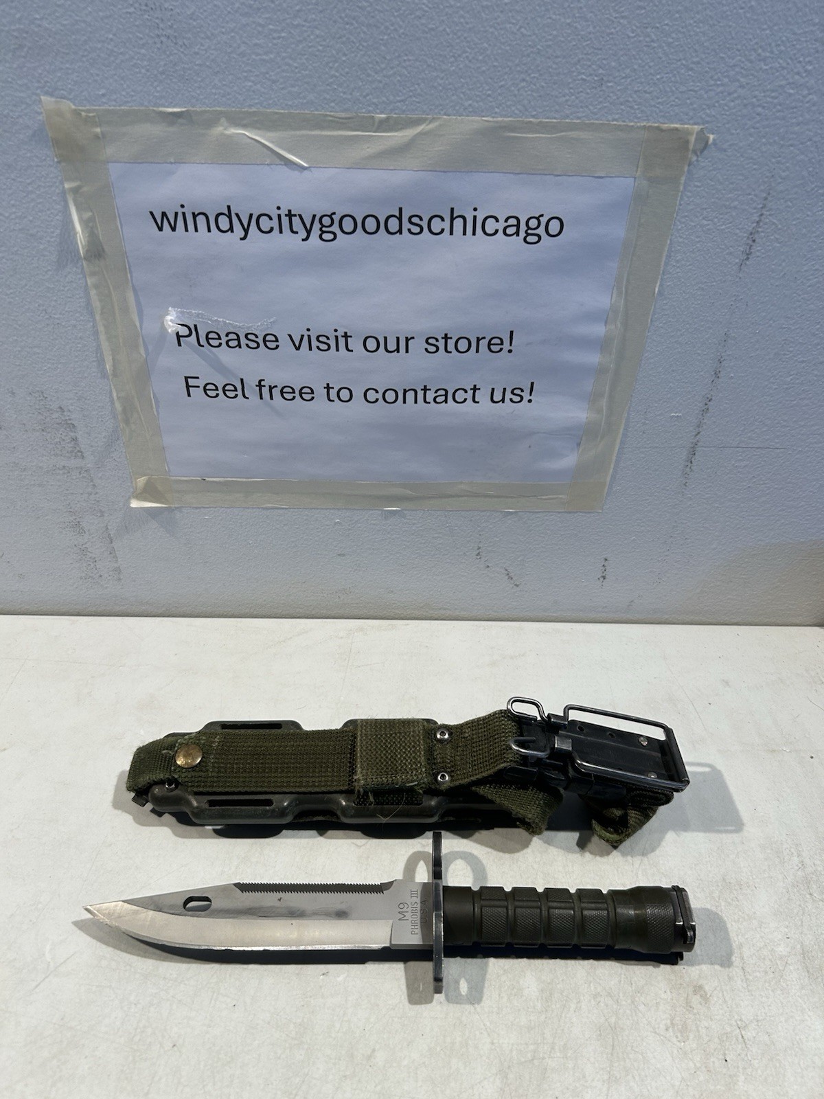 USA M9 PHROBIS III Military Fixed Blade with Scabbard Case #20