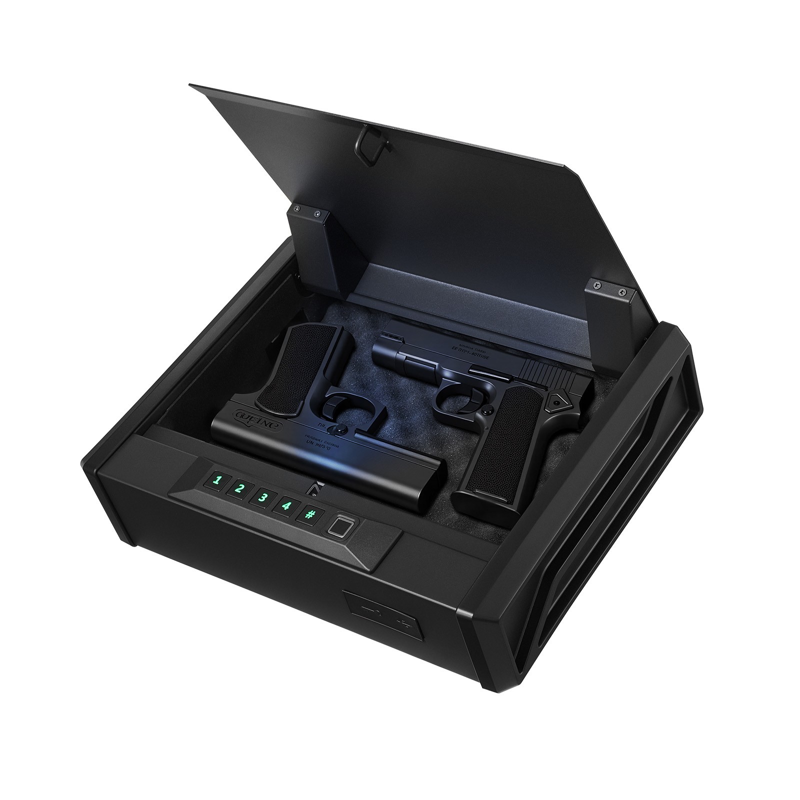 VEVOR Gun Safe with Fingerprint/Password/Key Lighting for 2 Pistols & Magazines