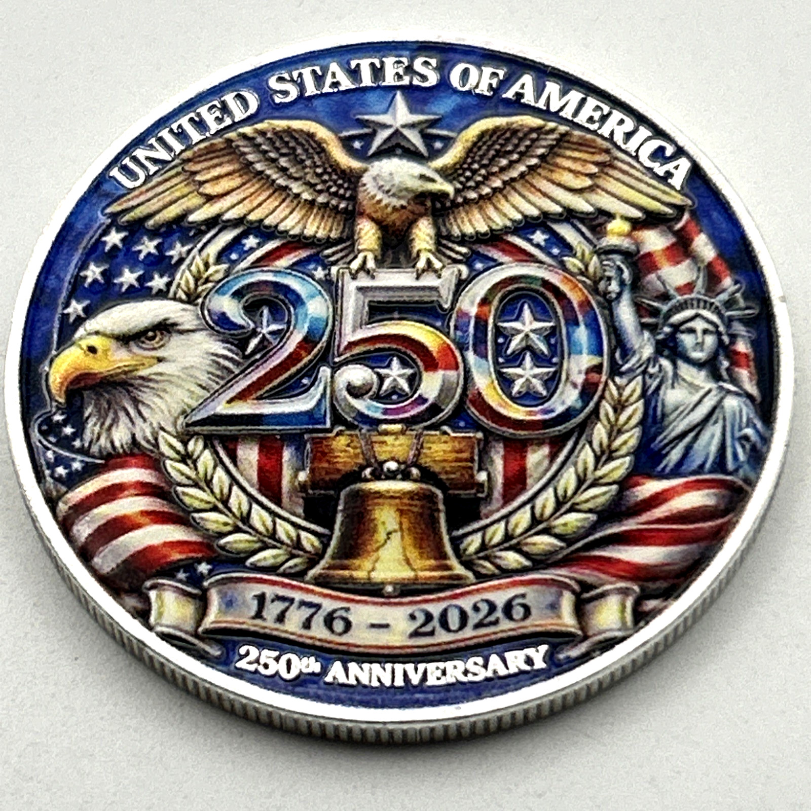 United States 250th Anniversary Engraved Commemorative Coin Medal