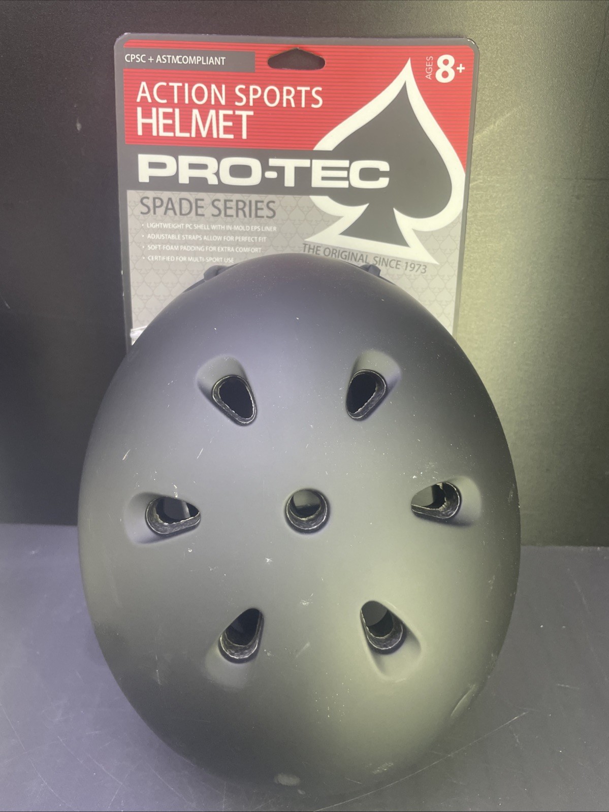 NEW Pro-Tec Spade Series Skateboard Helmet Matte Black M/L Safety Gear