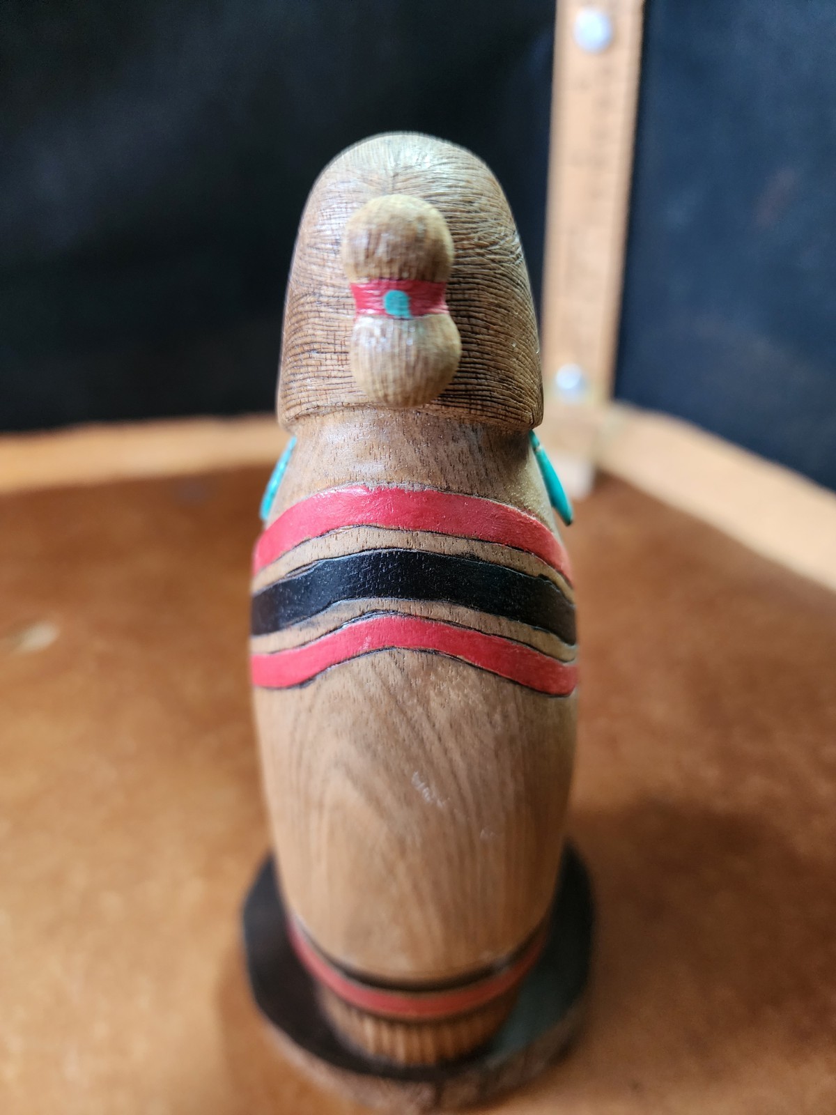 Vtg Native Hopi Hand Carved & Painted Long Hair Maiden Kachina Doll By O. Larson