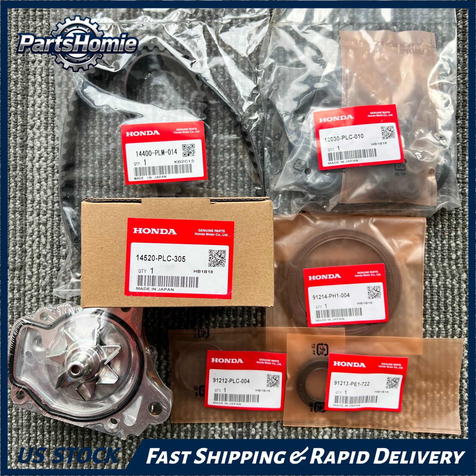 OEM Timing Belt Kit & Water Pump for 2001-2005 Honda Civic 1.7L D17A1/A2/A3