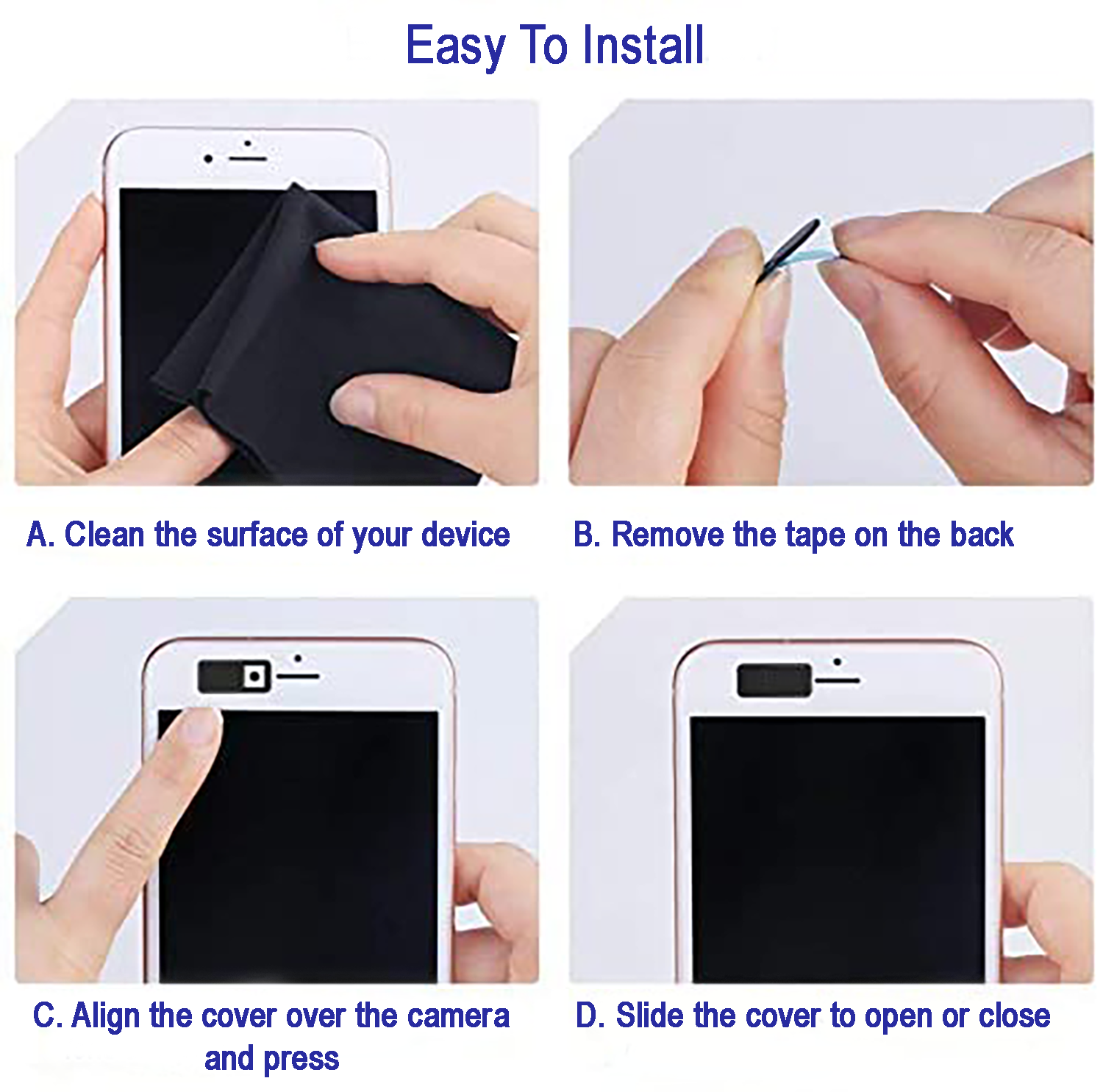 3~6PCS WebCam Cover Slide Camera Privacy Security Protect Sticker-Over 20 Model