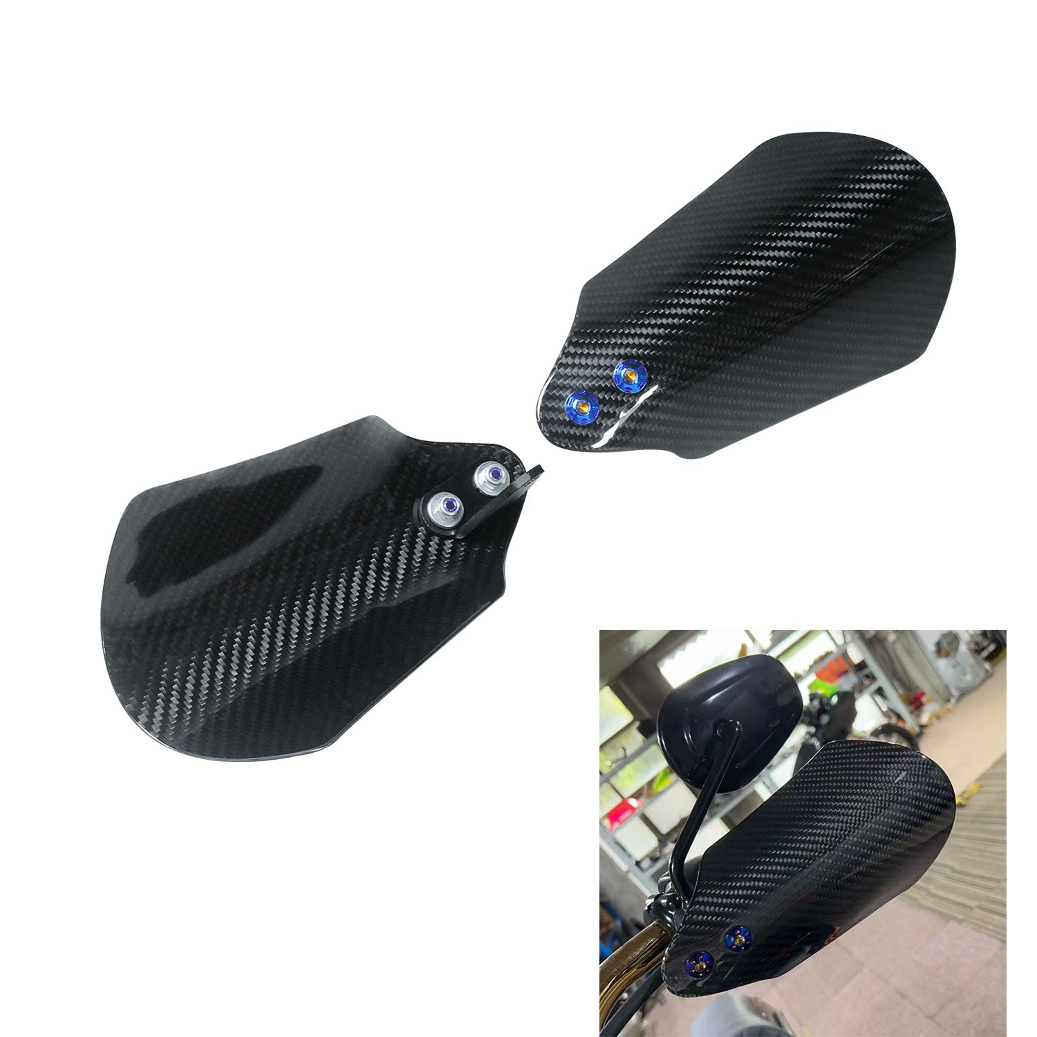Carbon Fiber Handguards Protector Hand Shield Guard Fits HarleyTouring FLHR XL