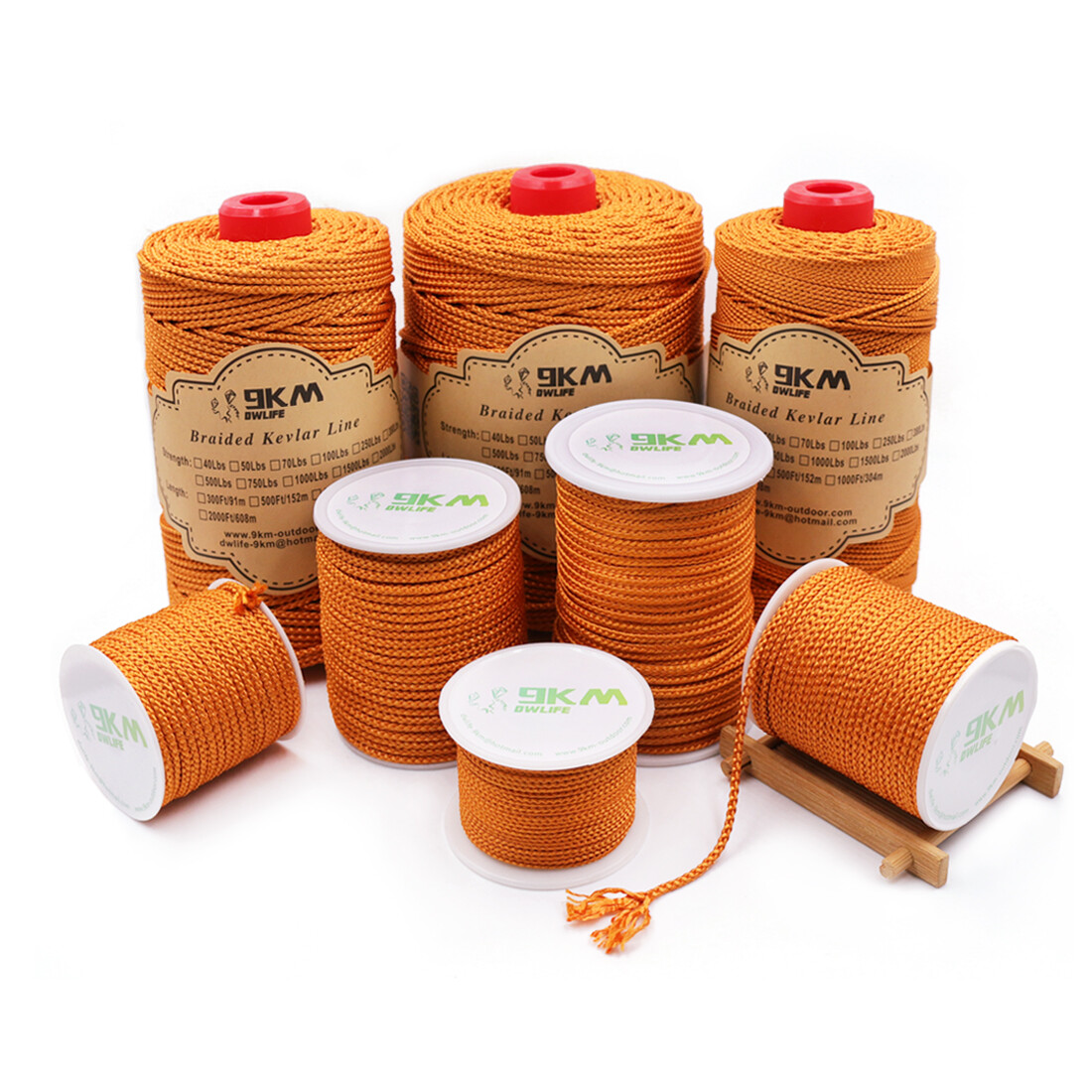 Braided Kevlar Cord 400Lbs~2000Lbs Fishing Camping Hiking Ropes Made with Kevlar