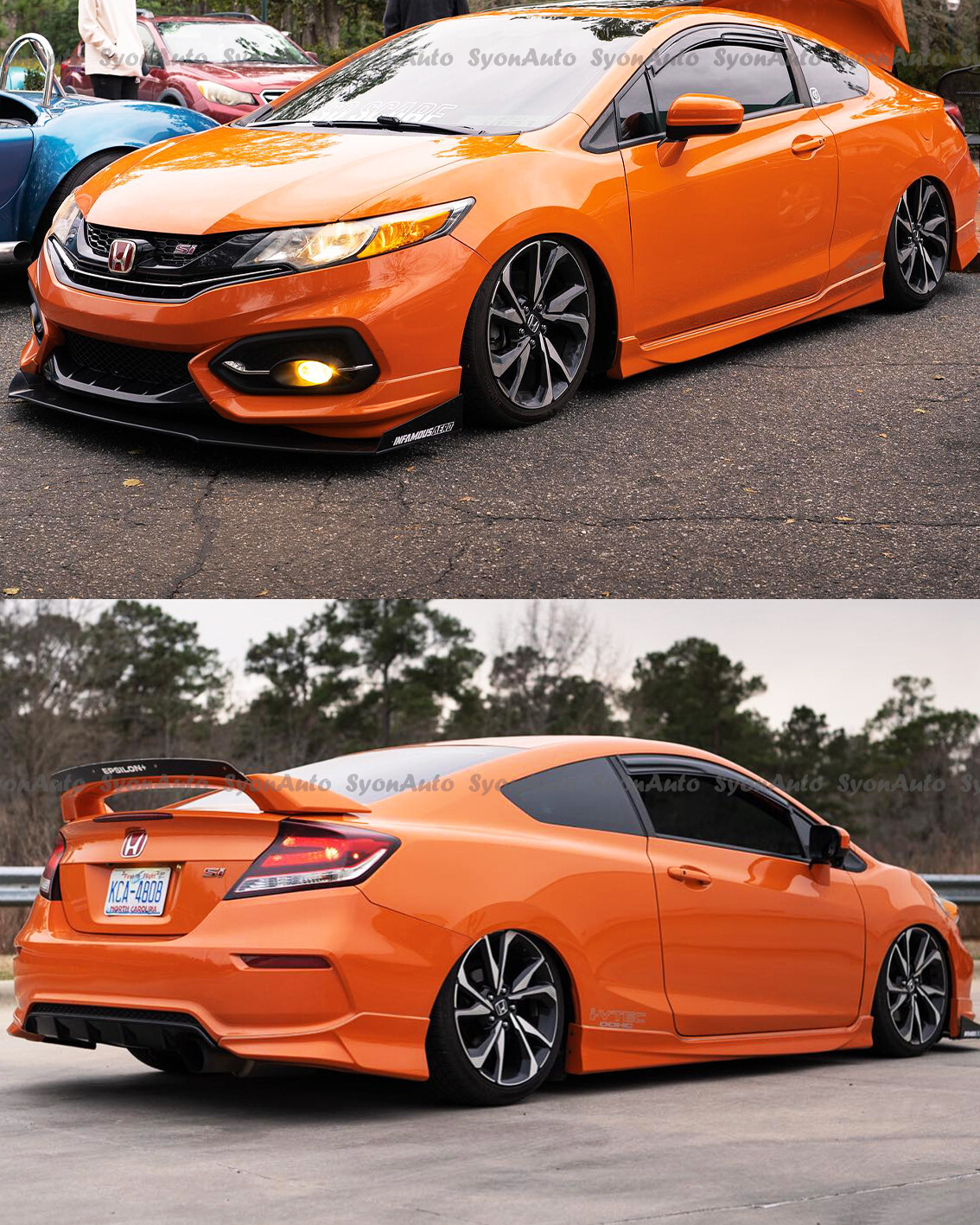 FITS 2012-15 HONDA CIVIC 2DR COUPE MUGEN STYLE WINDOW VISOR RAIN GUARD DEFLECTOR