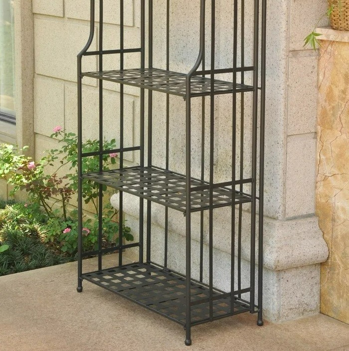 Out Door Baker Rack Kitchen Garden Organizer Storage Plant Pantry In 4 Tier Home