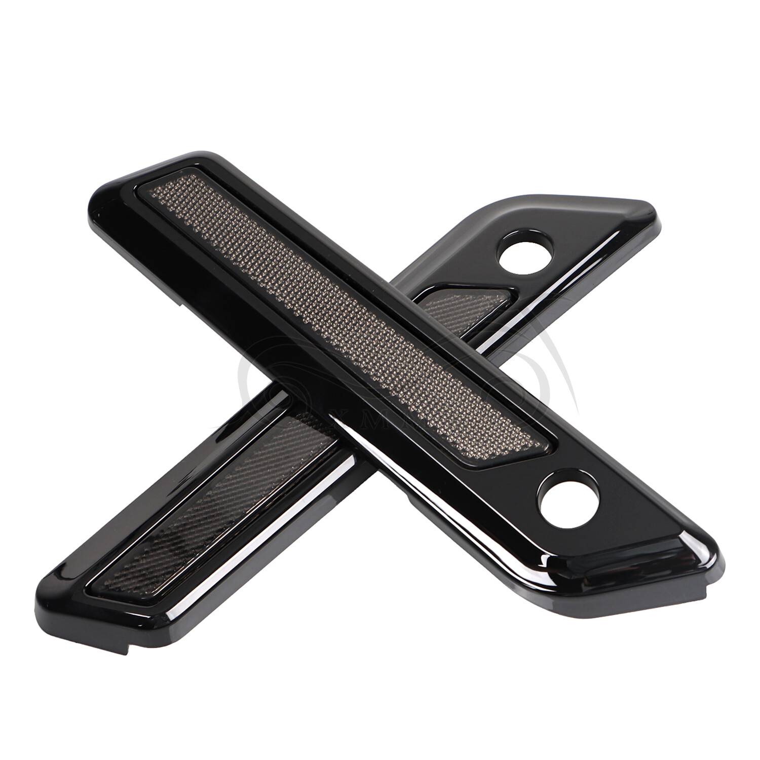 Black Saddle Bag Hinge Latch Covers For Harley Touring Road Street Glide 14-23