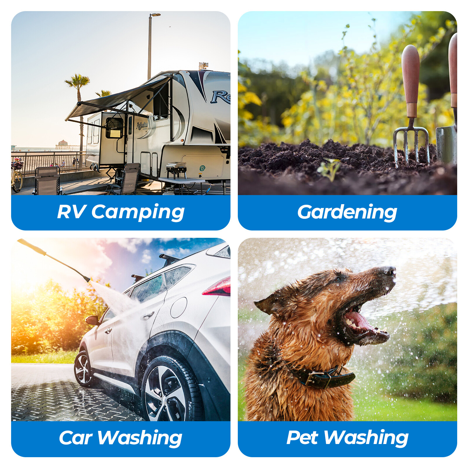 2-Pack RV Water Filter Hose Protector Inline Hose Water Filter Camper Filter