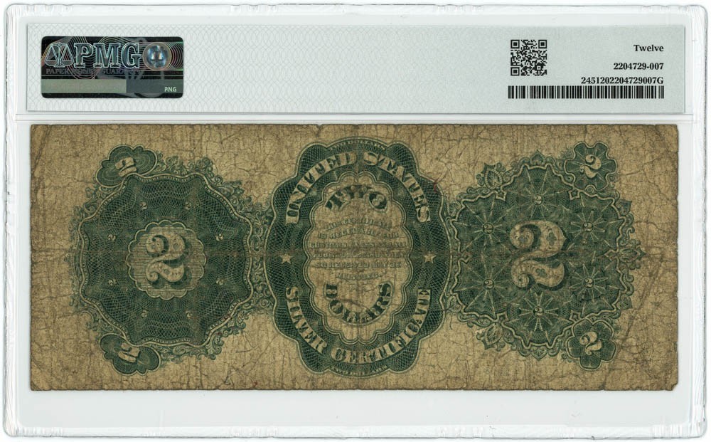 FR.245 $2 1891 Silver Certificate F12 PMG 950388-15