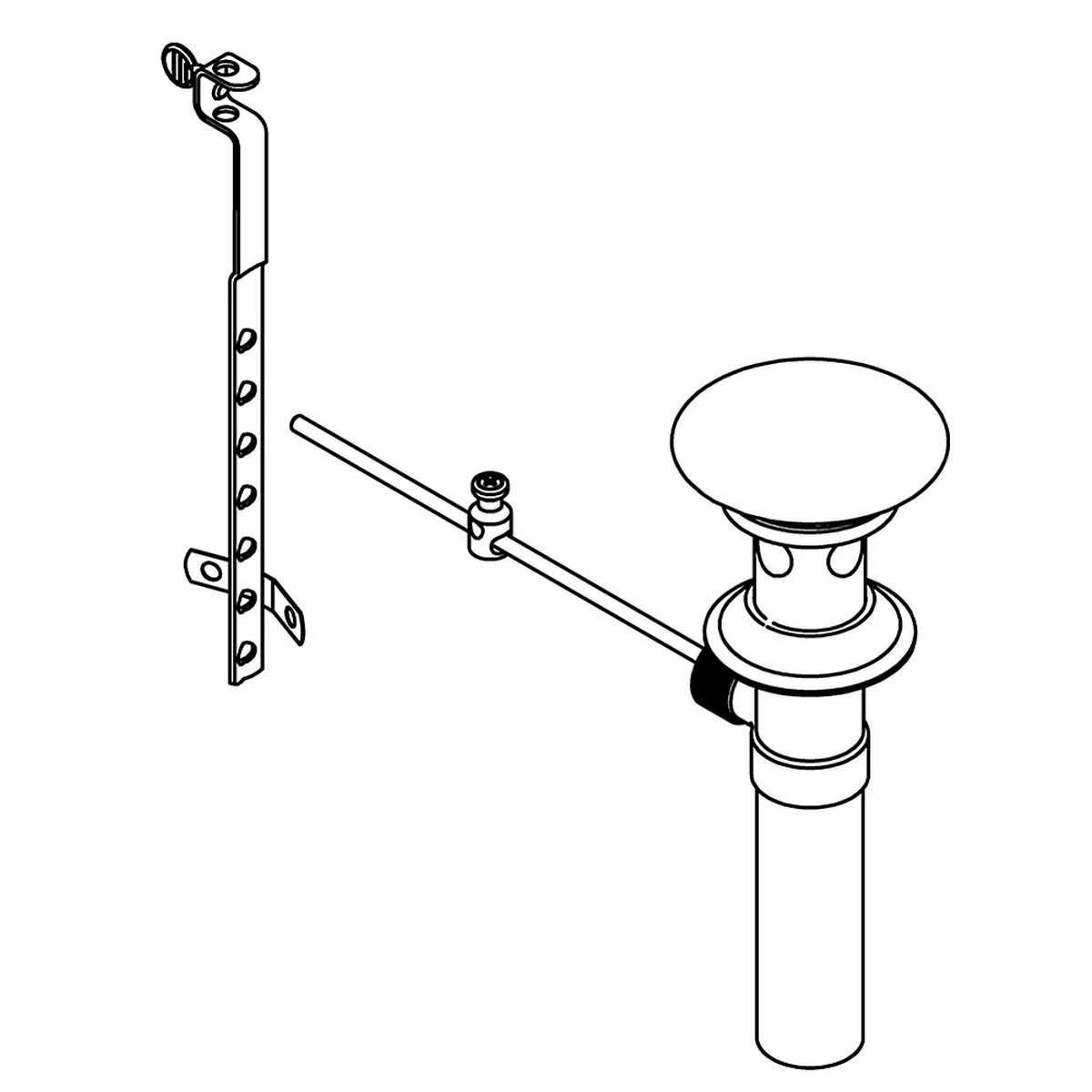 Kohler K-1377123-0 White Enamel Lavatory Bathroom Drain Assembly NEW FREE SHIP