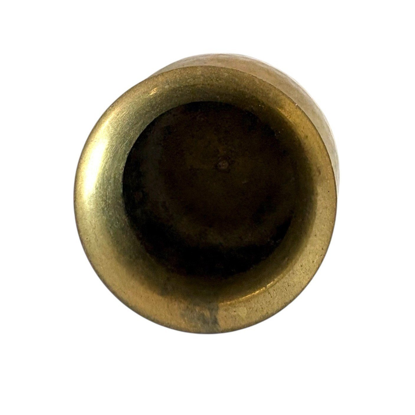 Vintage Solid Brass Hammered Mini Bud Vase Made in India 3.25 Inch Bulbous Gold