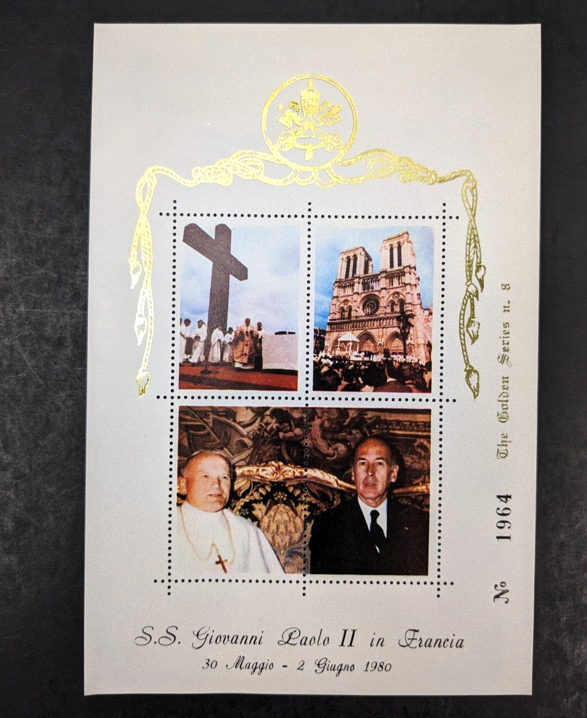 Pope John Paul II, The Golden Series Trip to France, 5 Covers Plus Stamps