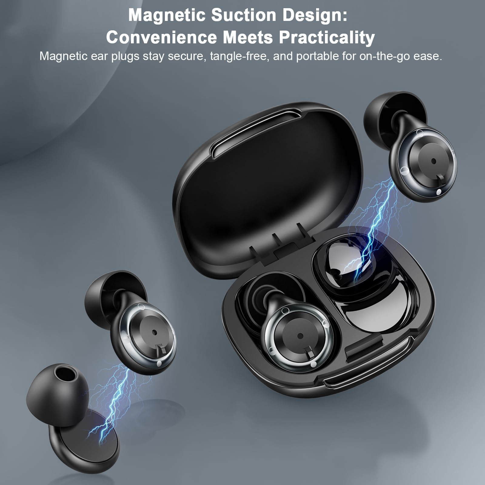 Adjustable Ear Plugs for Sleeping, Noise Cancelling 17-35dB, 7 Reusable