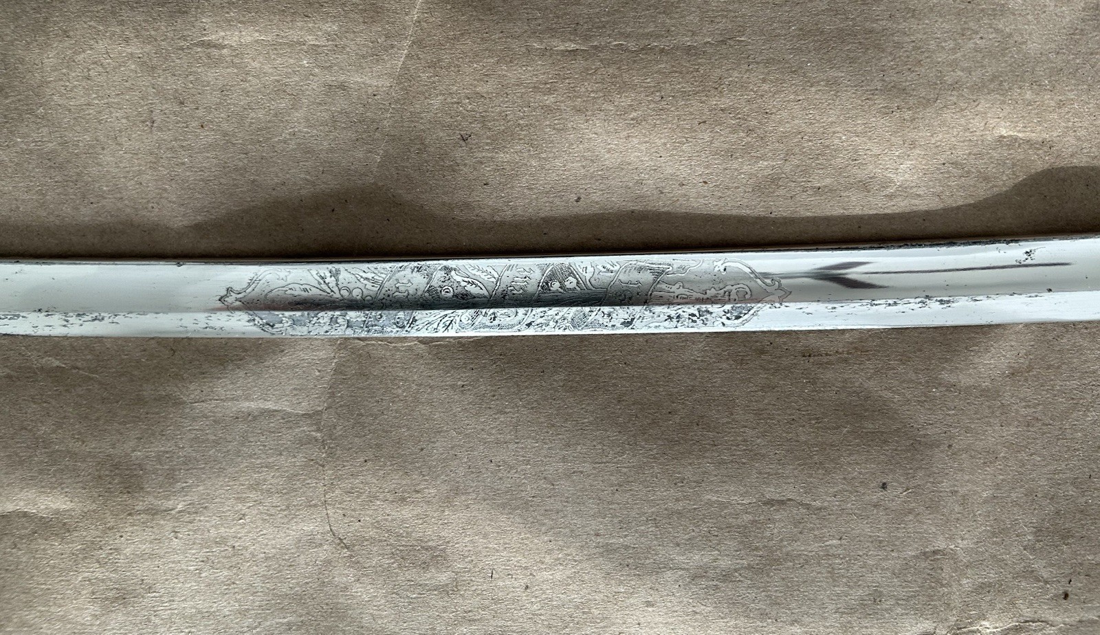 GERMAN SWORD BAVARIAN INFANTRY OFFICER SWORD BLADE ETCHED WW1 ERA