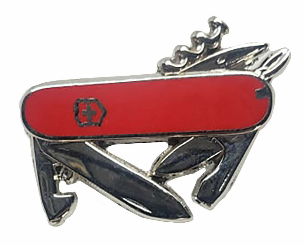 Swiss Army Knife Motorcycle Hat Cap Lapel Pin P00703