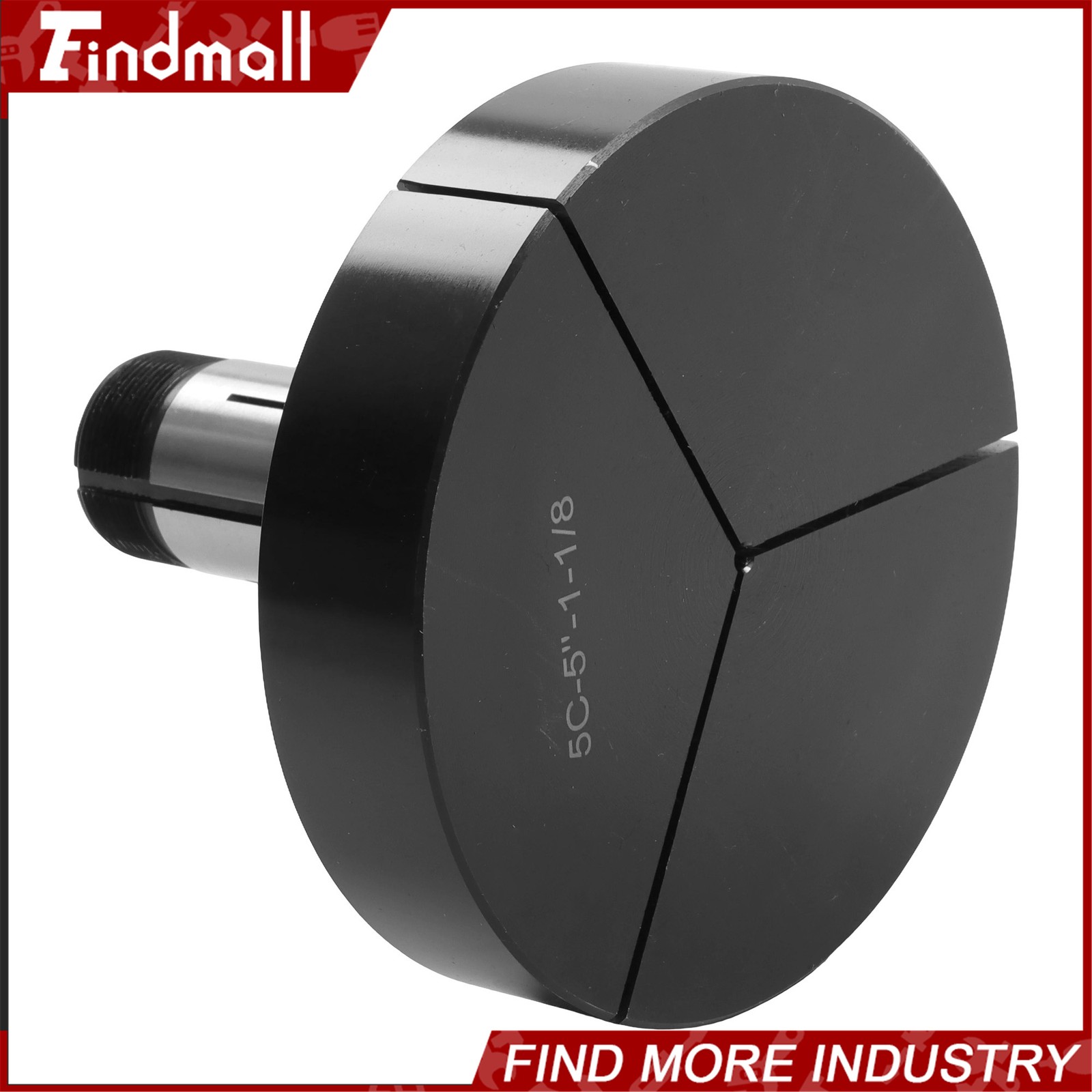 Findmall 5 Inch 5C Step Collet 1-1/8 Bore Precision Ground Steel Lathe Tool