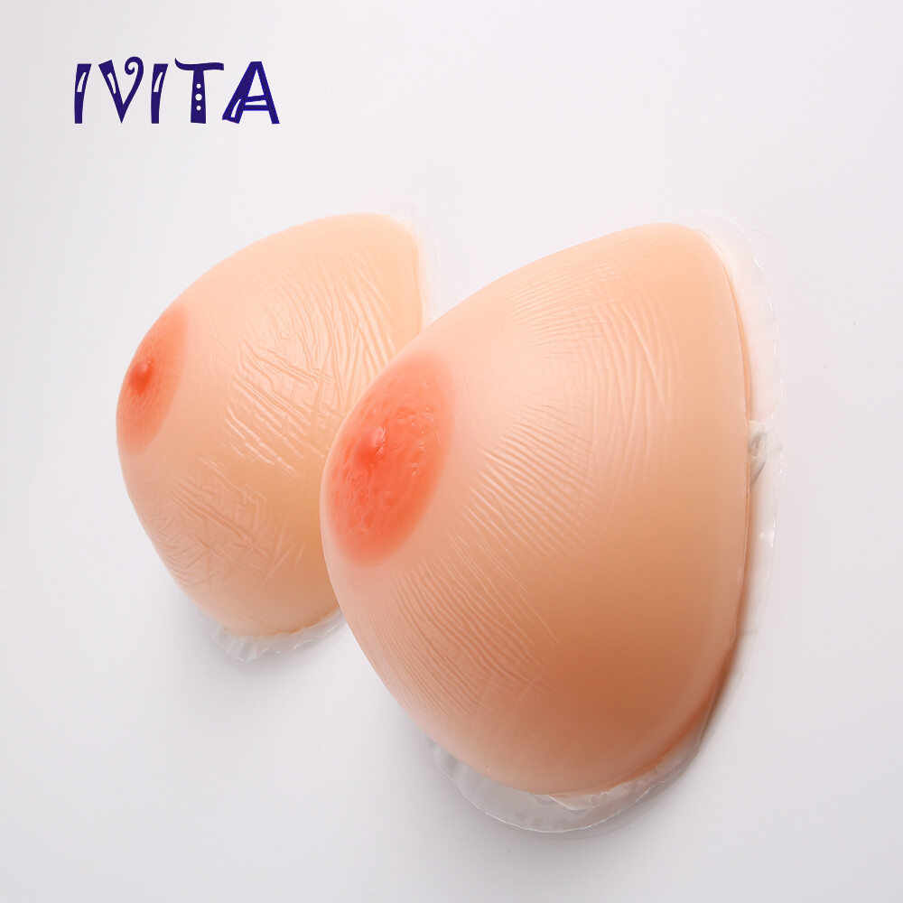 Full Silicone Breast Forms AA-FF Cup Self-Adhesive Triangle Breasts Crossdresser