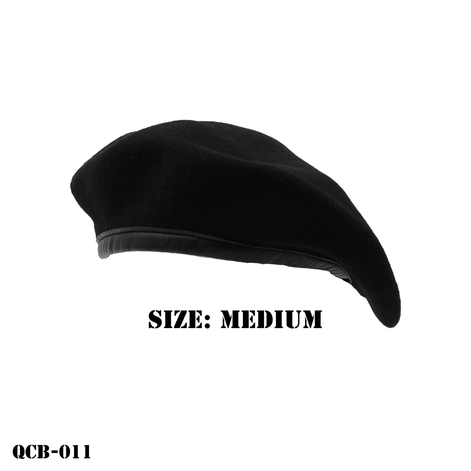 Black Beret US Military Issue ~ Medium ~ Para Deluxe 100% Wool ~ NEW