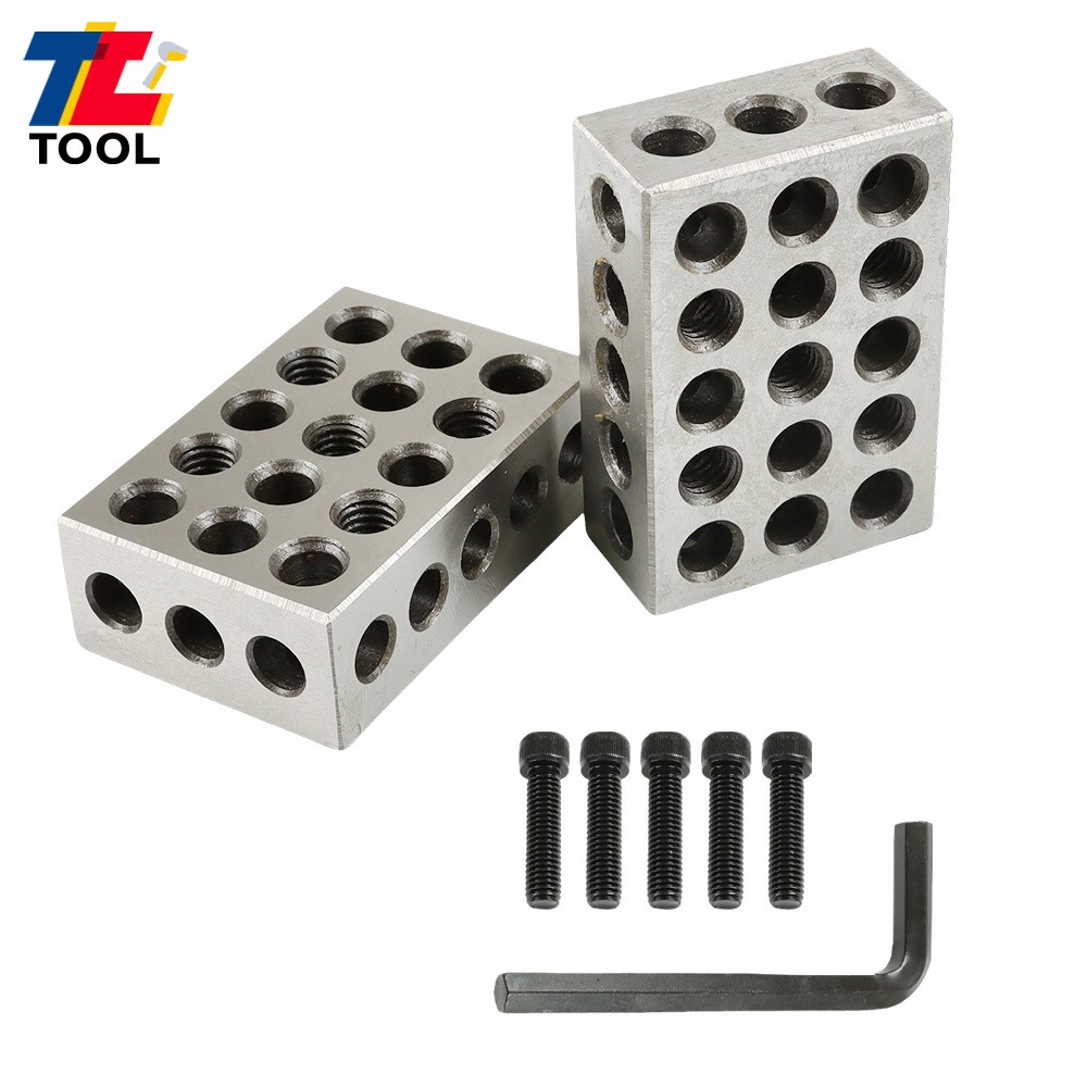 MATCHED PAIRS .0001" PRECISION 1-2-3 123 BLOCK SET With Screws HEX KEY 23 HOLES