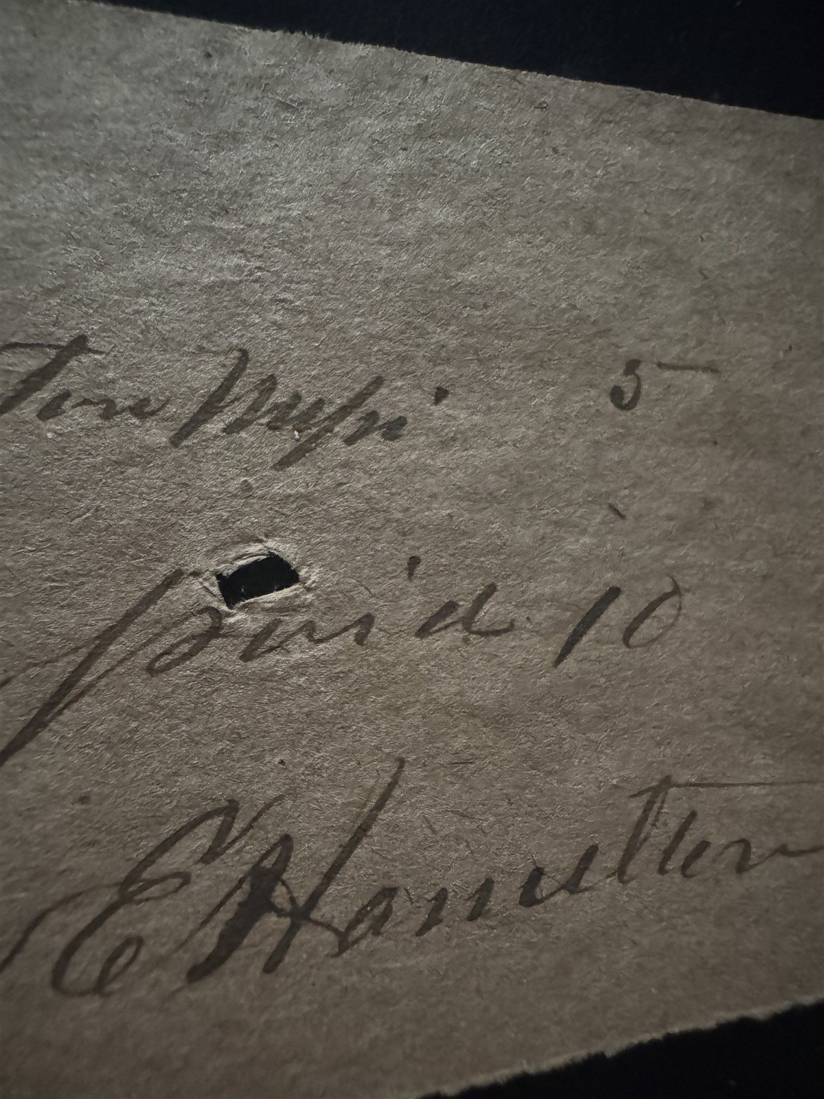 Confederate Manuscript Postal Slip Canton MS W.E. Hamilton Signed CSA ZAYIX